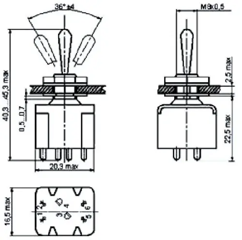 ПТ6-7В тумблер фото 3