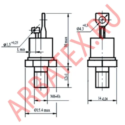 2Т122-25-10 тиристор фото 3