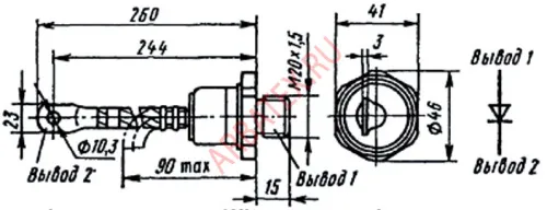 ВЧ2-200-10 диод фото 2