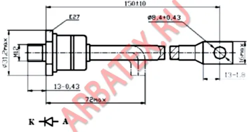 ДЧ251-200Х-6-2 диод фото 3