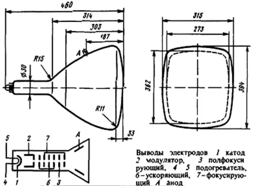 43ЛМ3И трубка электронно-лучевая фото 2